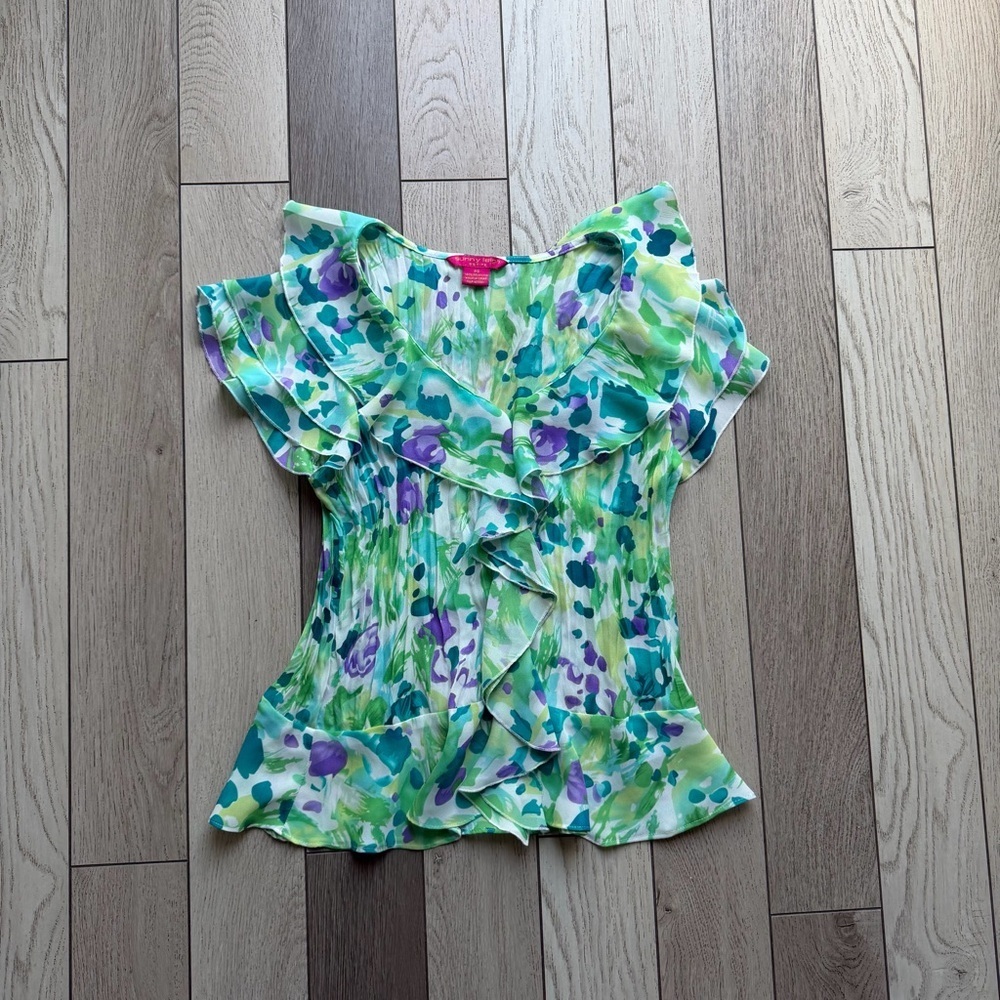 Sunny Leigh Multicolor Petite Floral Blouse - Picture 2 of 6